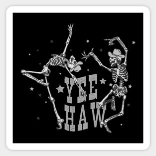 Yee Haw Dancing Skeletons Sticker